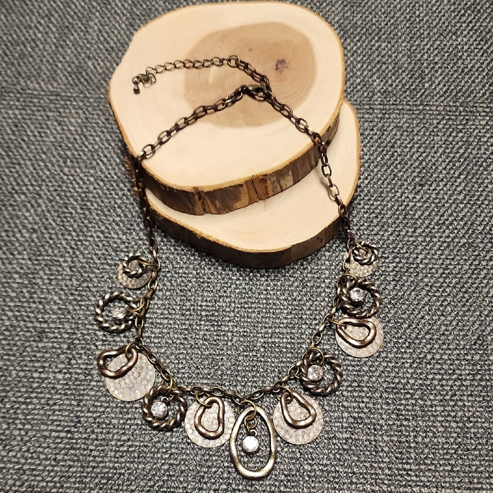 Elegant Brass and Copper Necklace